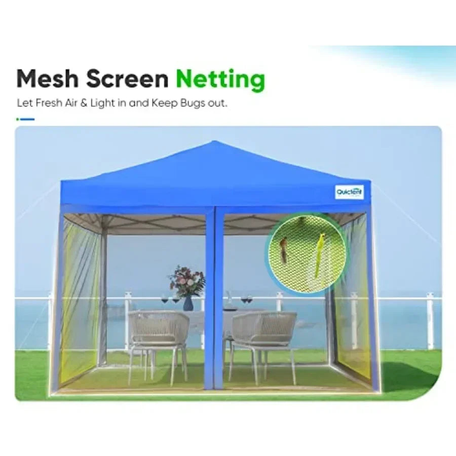 10'x10' Easy Pop up  Tent with Netting Sned Outdoor