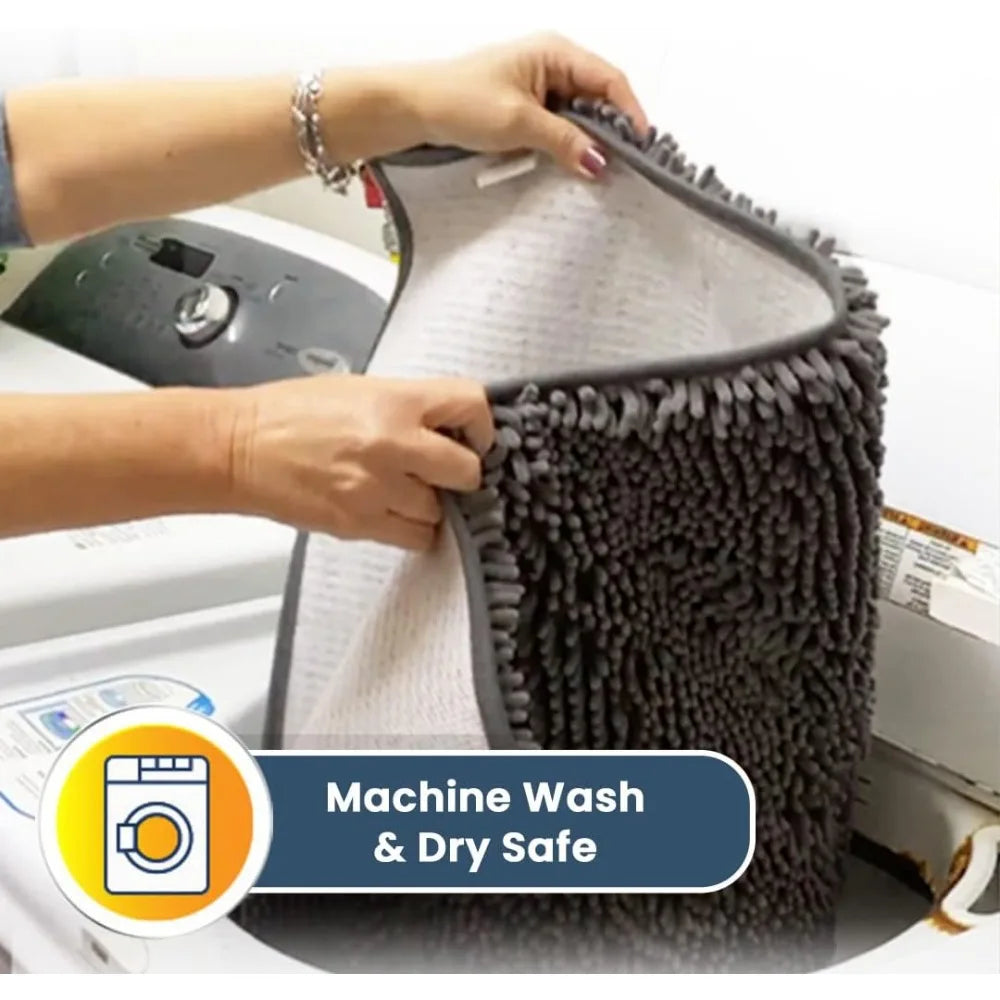 Super Absorbent Microfiber Dog Door Mat for Muddy Paws,