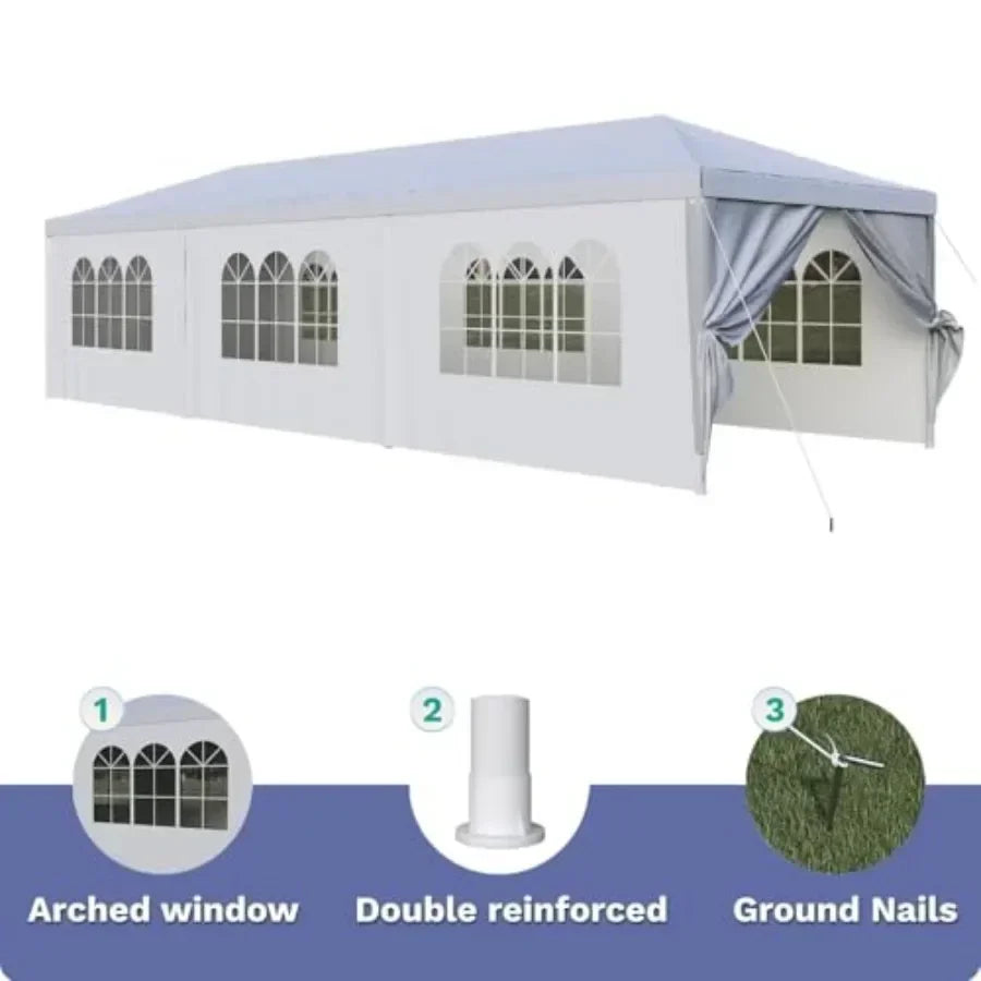 10'x30' Outdoor Heavy Duty  Tent Waterproof Sidewalls