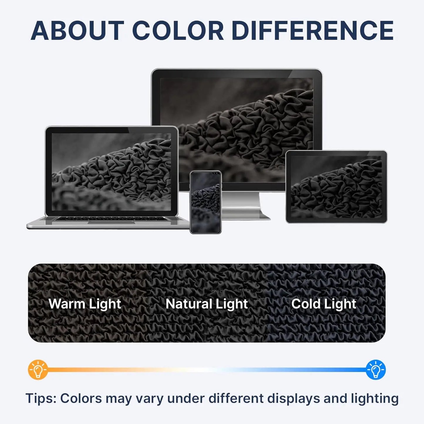 Ottoman Cover Stool Cover Pouf Slipcover - 1-Piece Form Fit Stretch