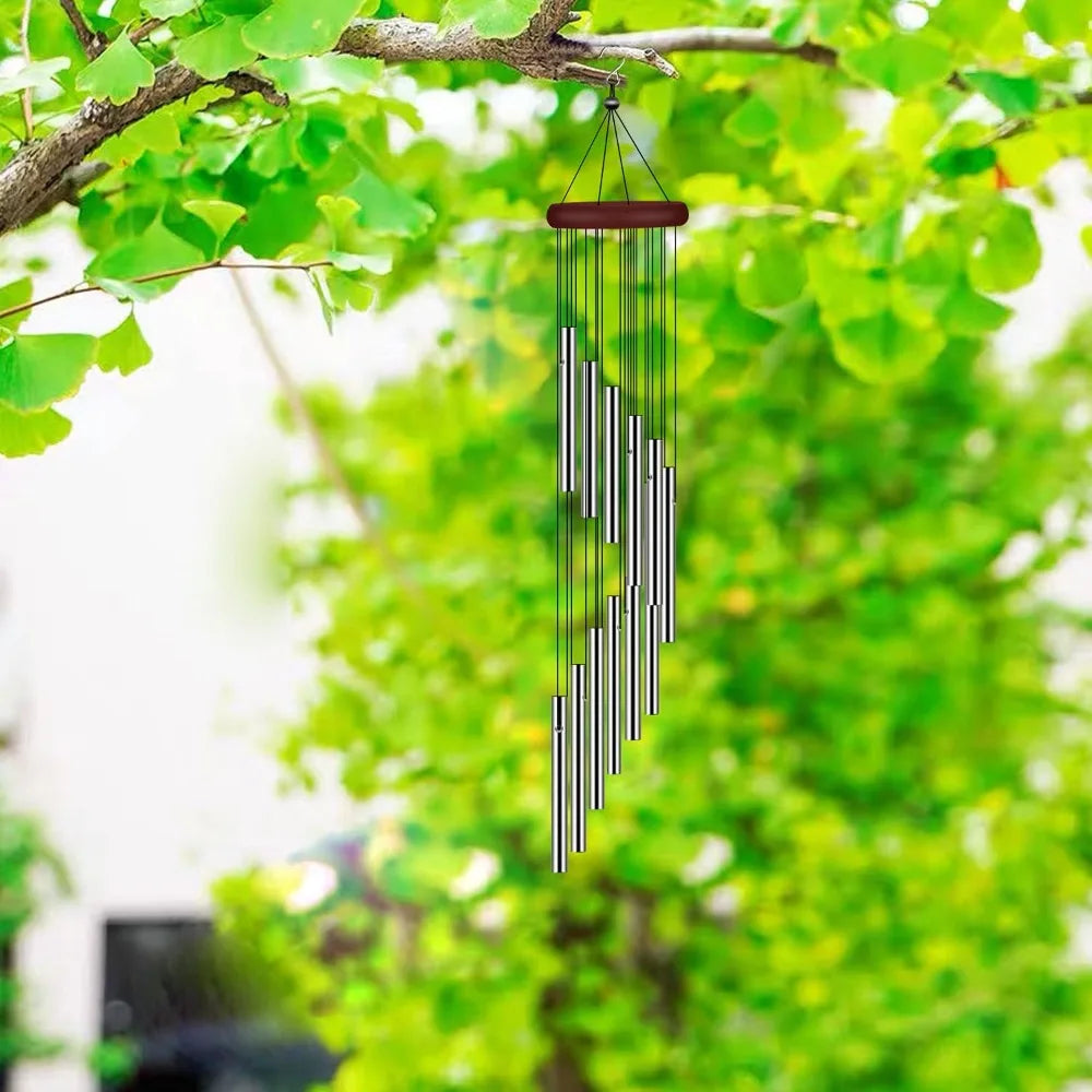 Memorial Wind Chimes for Outside Remembrance Wind Chimes Outdoor with 12 Long chimes