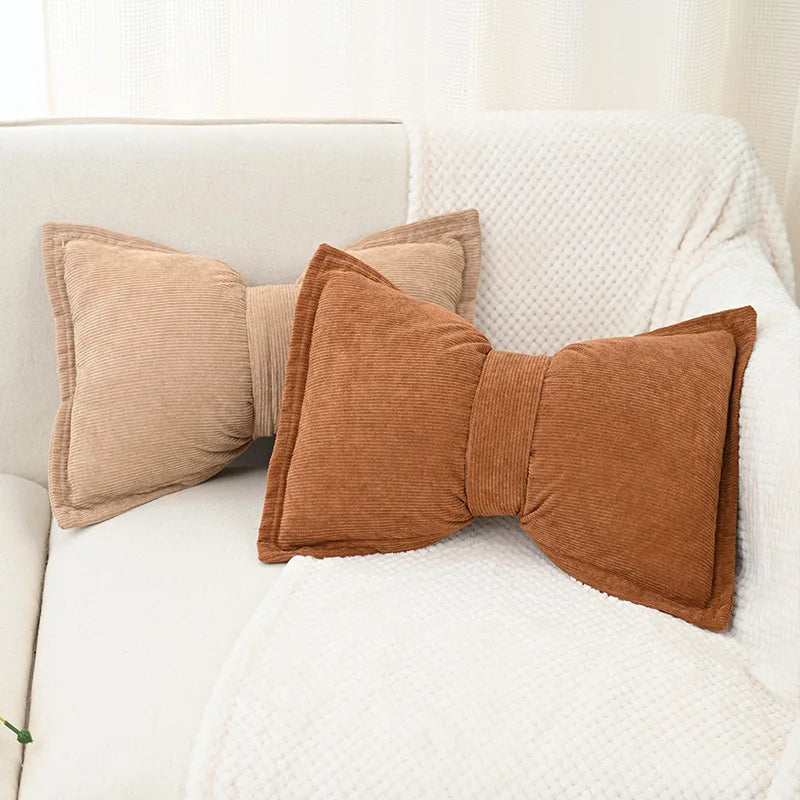 Cute Bow Pillow Soft Plush Cushion Cover
