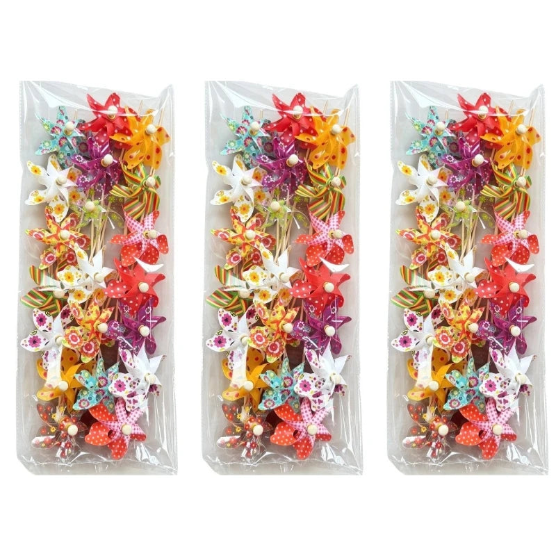 20/40/pcs Mini Windmills Random Colors Wind-Powered Rotating