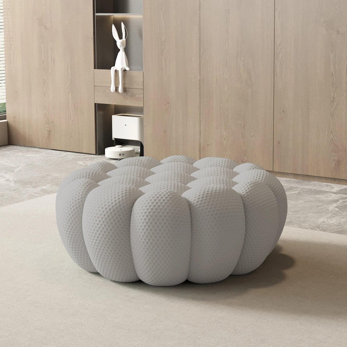41.24'' Modern Lazy Floor Ottoman 3D Honeycomb Shape Ottoman