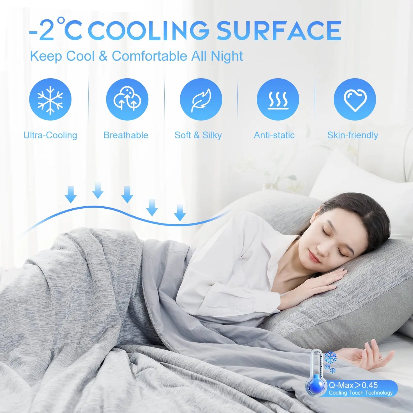 Cooling Comforter, Cooling Blanket with Chill Cooling Fiber