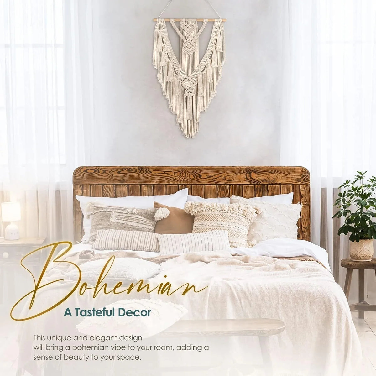 Macrame Wall Hanging Tapestry With Tassel,