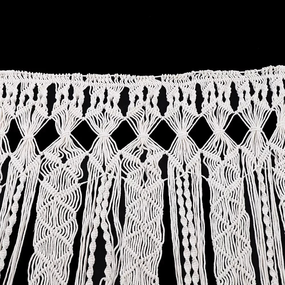 Macrame Woven Wall Hanging Tapestry Backdrop Curtain