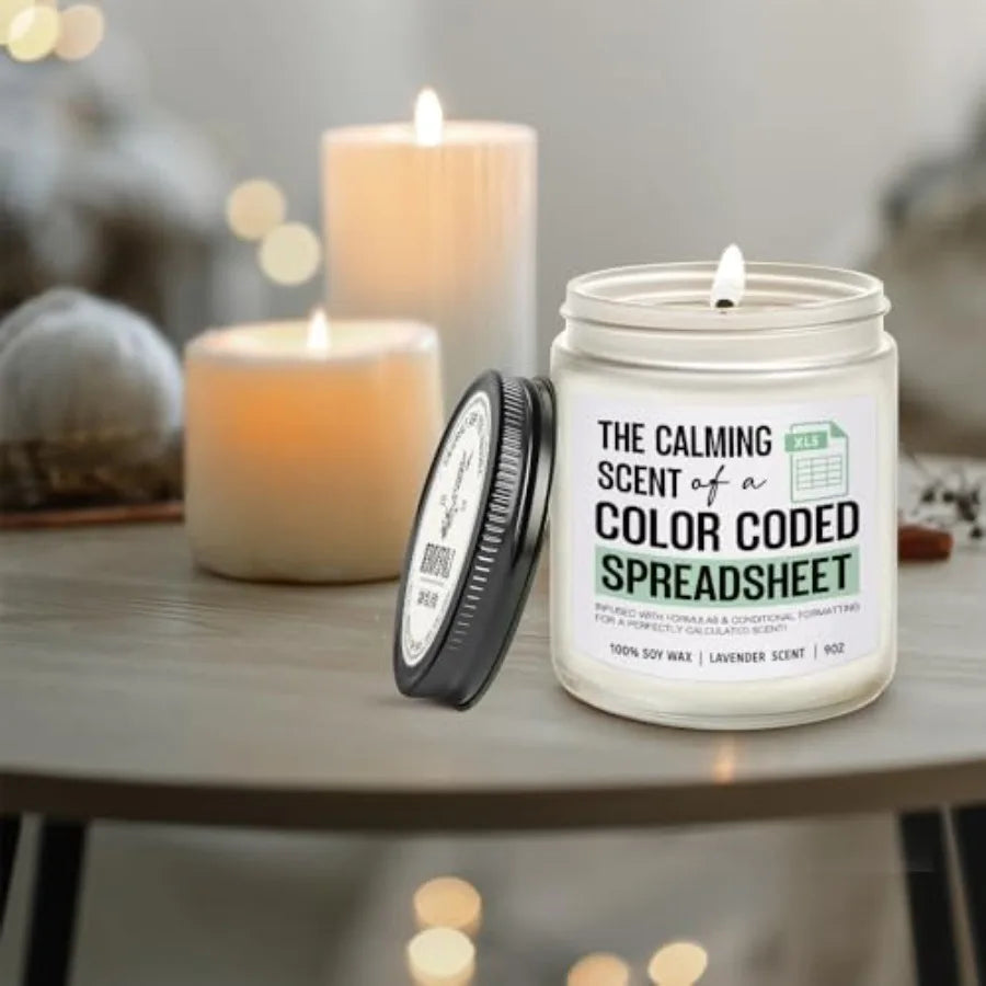 The Calming Scent of a Color Coded Spreadsheet Candle
