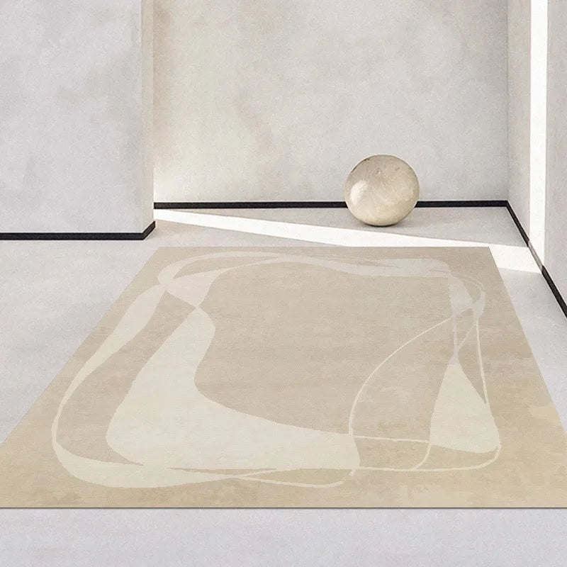 Simple Color Blocks Print Large Area Rug Non-Slip Wear-resistant