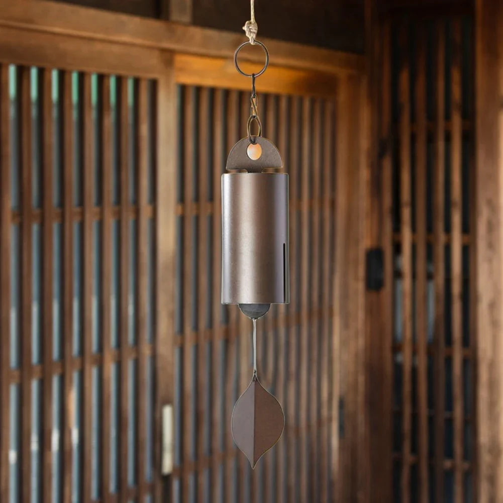 Copper Windchimes Retro Style Serenity Bell Wind Chimes Deep Resonance Deep Tone Cylinder for Patio Yard Porch Garden Decor