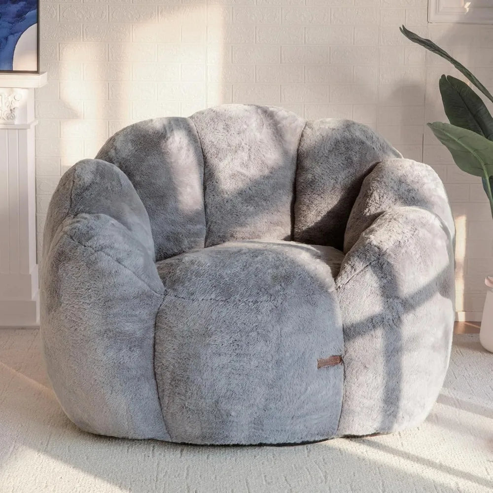 Bean Bag Chair Ultra Soft Faux Fur Floor Sofa