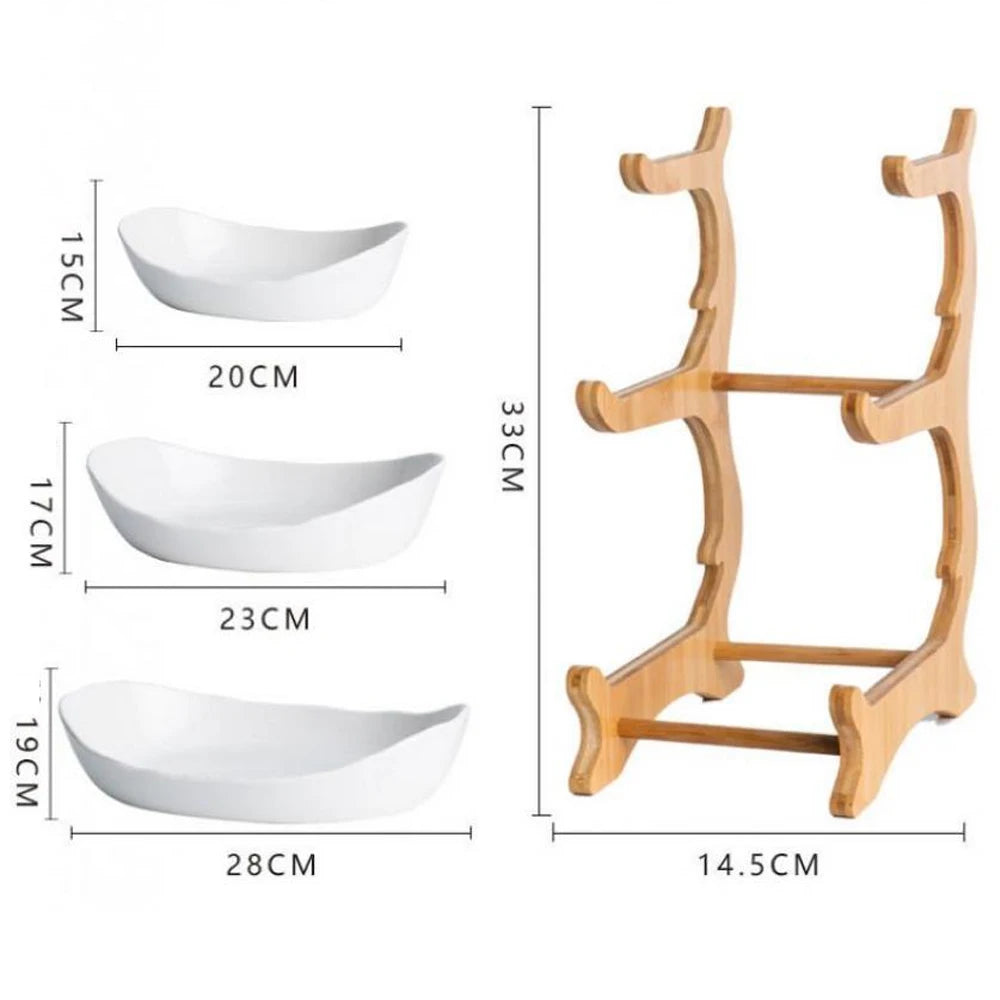 3 Layer Fruit Plate Home Living Room Plastic Snack Dish