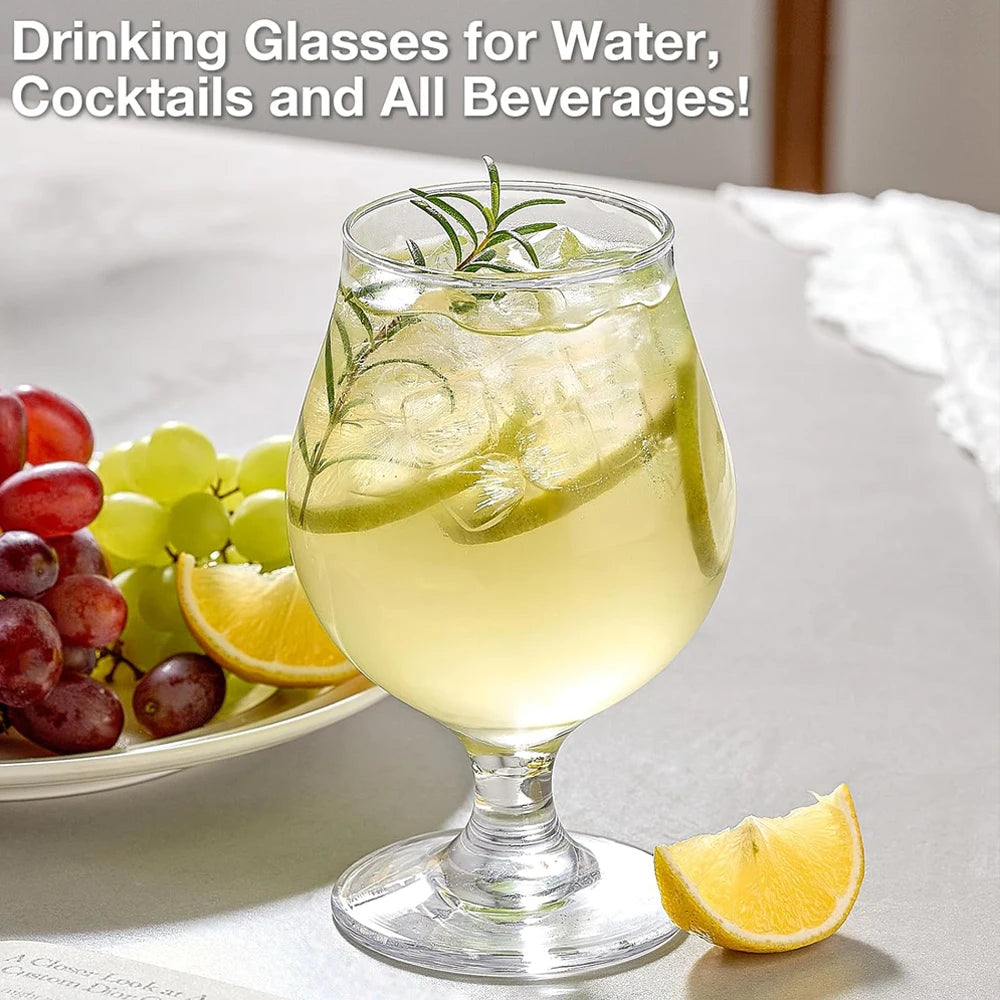 500ml Beer Glasses Classic Craft Goblet Glasses, Premium Tumbler Set, Pub, Unique Design Beer Glasses, Dishwasher Safe