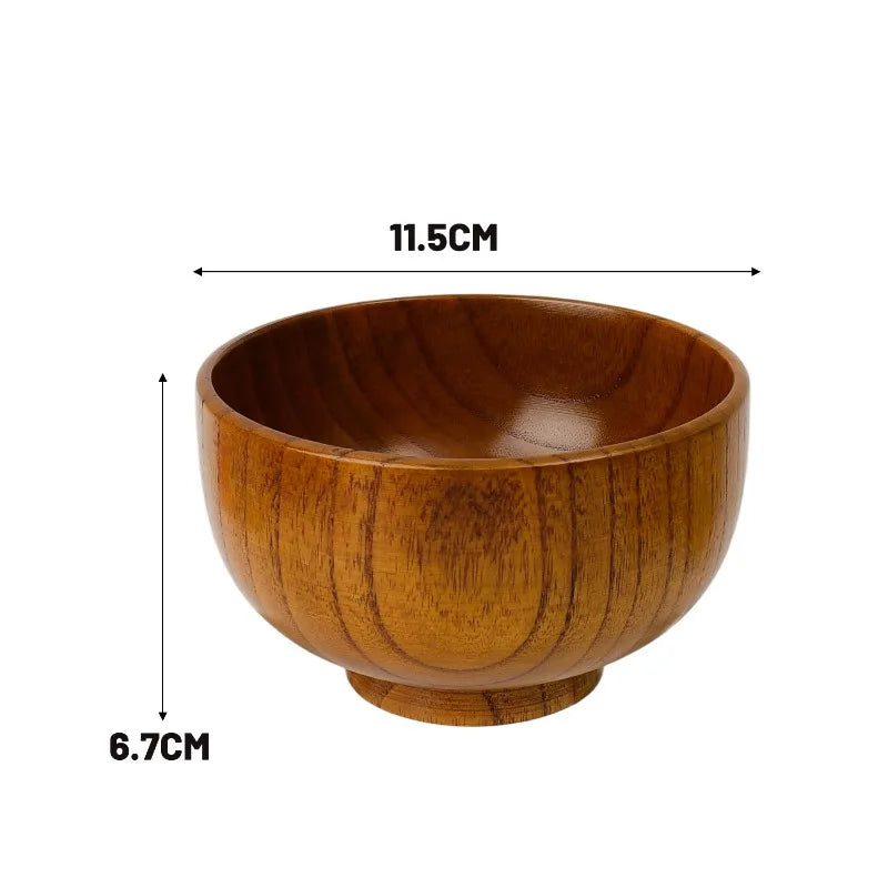 Multisize Solid Wood Salad Bowls