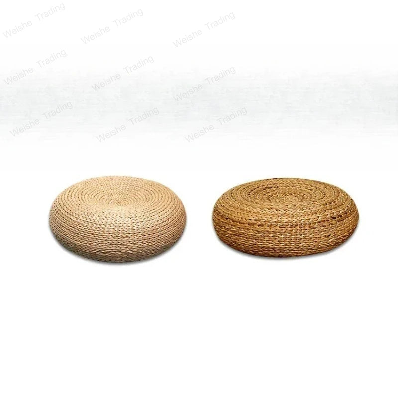 Pouf Rattan Small Round Stool Balcony Stool