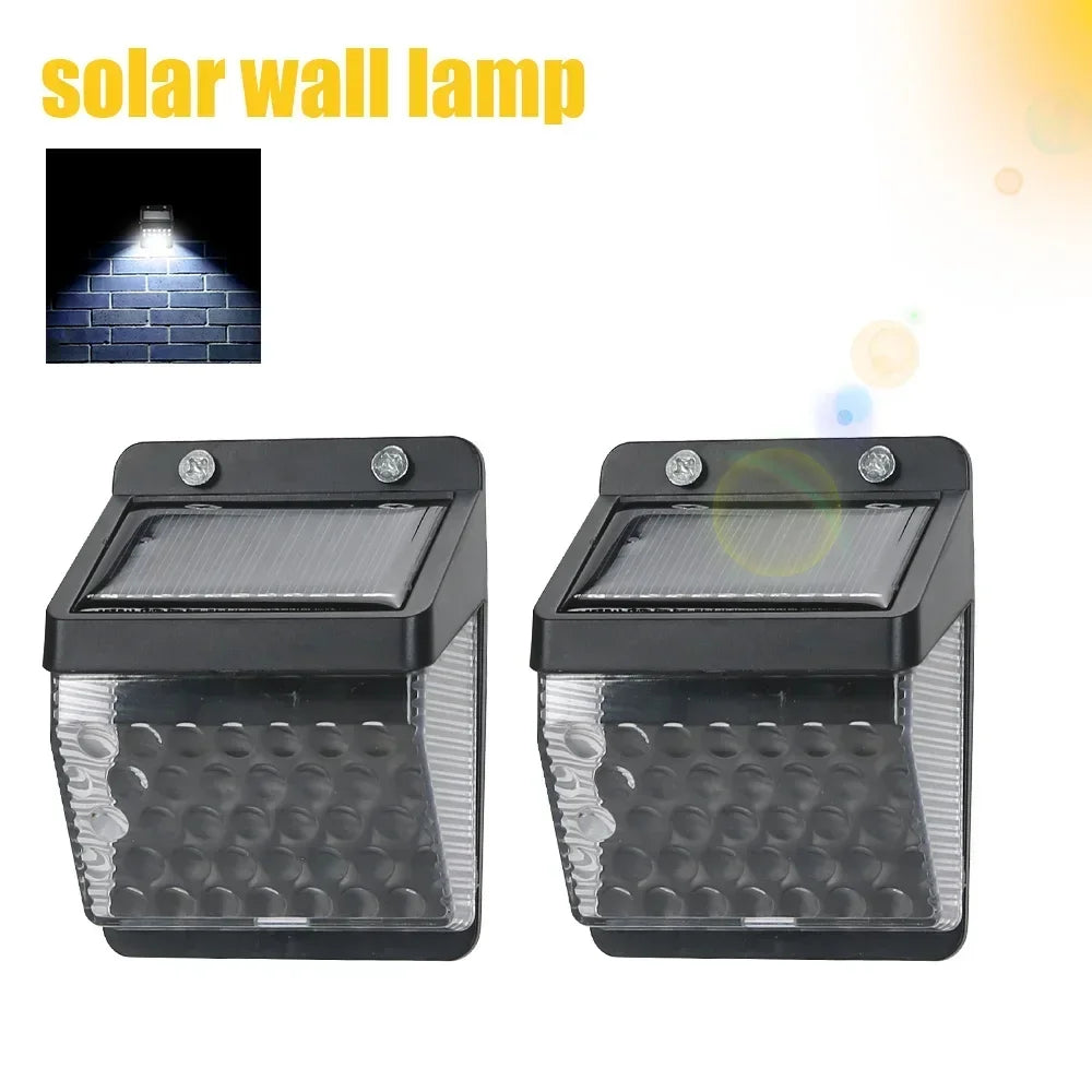 Solar Outdoor LED Wall Light Waterproof Steps Garden Wall Light