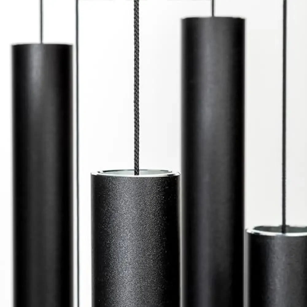 56" Black Aluminum Wind Chime 6 Tubes