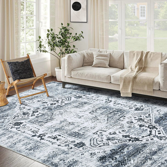 Washable Rug 8x10 Area Rugs Living Room Vintage Large Rug