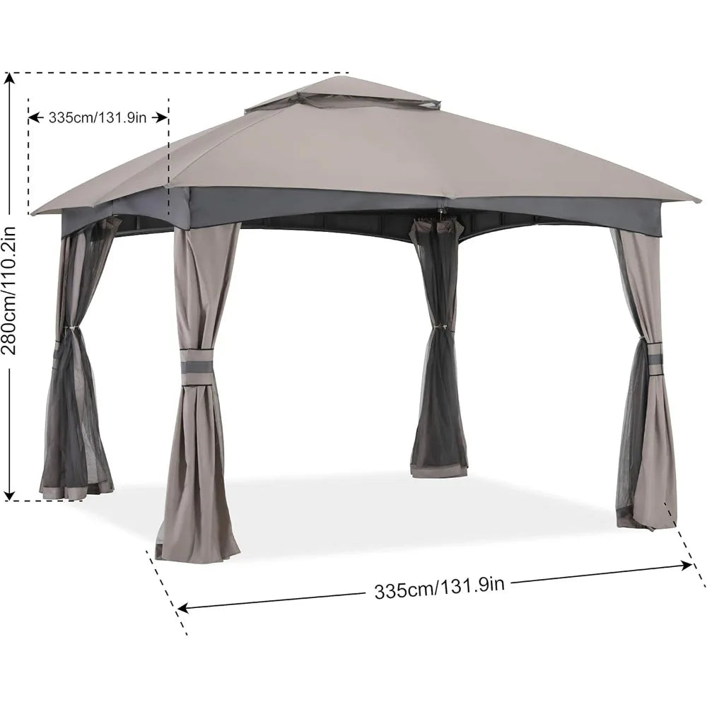 10x10 Outdoor Gazebo - with Mosquito Netting,