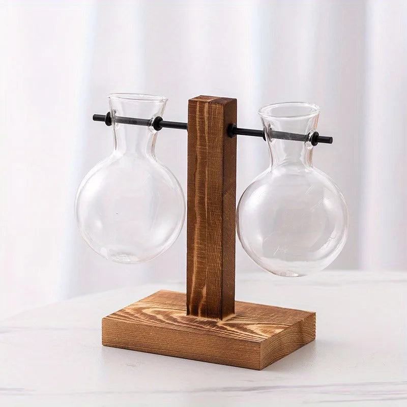 Hydroponic Glass Vase, Vintage Desktop Plant Terrarium Planter