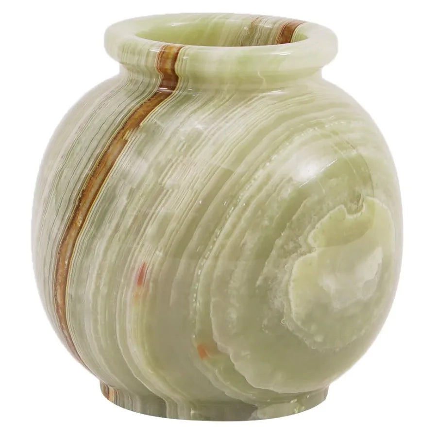 Marble Flower Vase 5 Inch Handmade Onyx Small Decorative Vase
