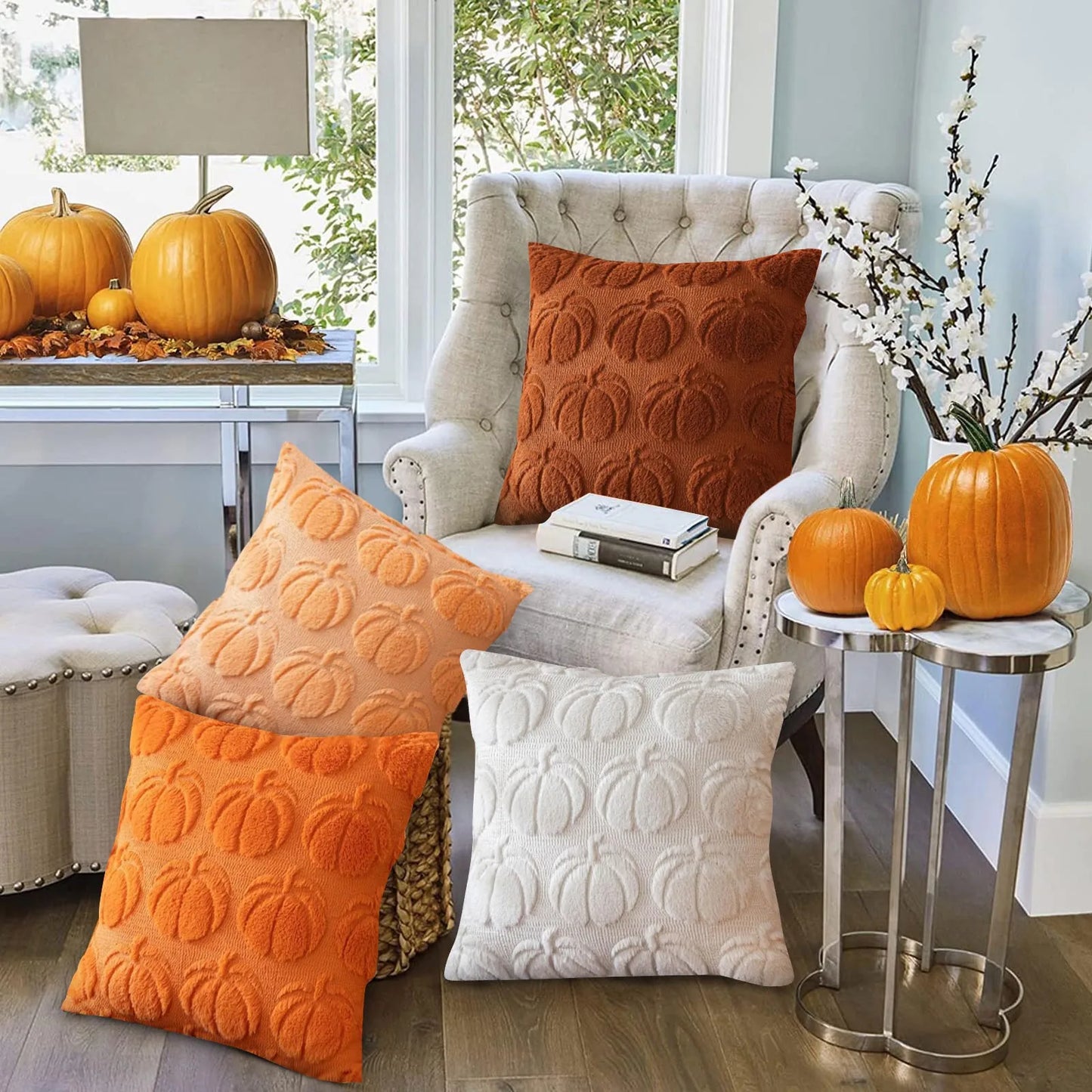 Pumpkin Fall Pillow Covers Halloween Throw Pillow