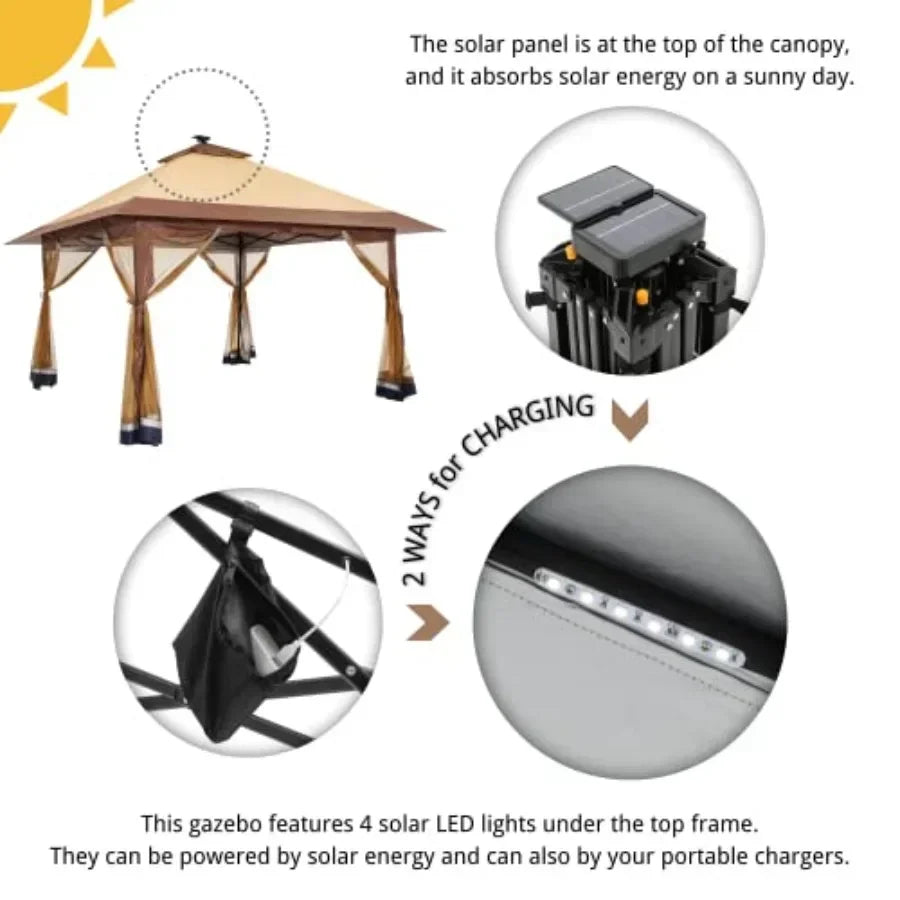 Suntime Pop Up Gazebo Polyester  Tent