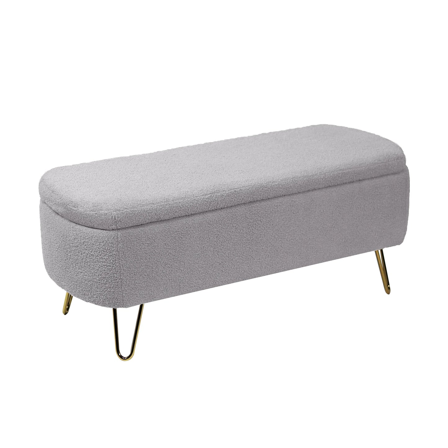 Storage Ottoman Bench Faux Fur 5Colors