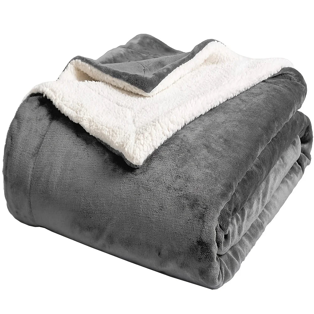 Sherpa Fleece Bed Blanket Twin Size Super Soft Fuzzy Plush Warm