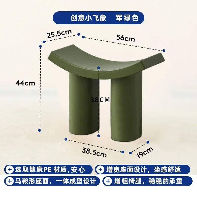Plastic Nordic Stools  Pouf