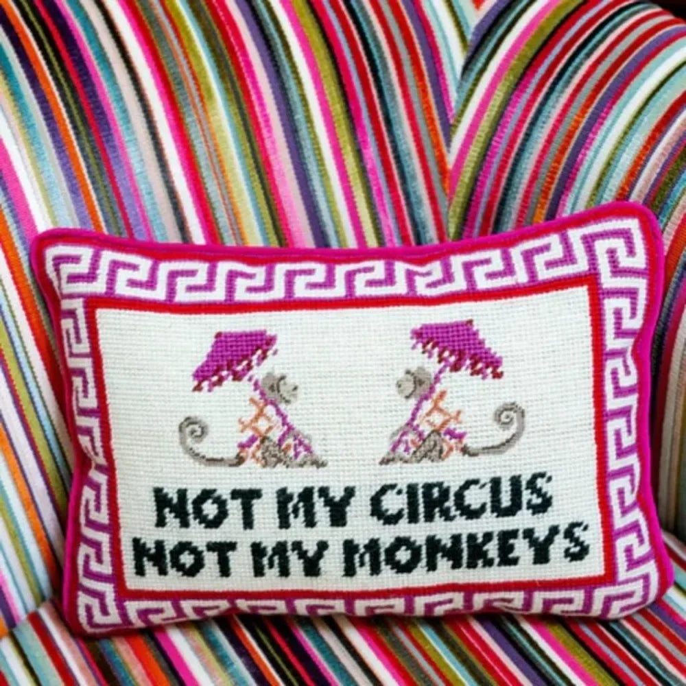 Throw Pillow - Not My Circus Not My Monkeys