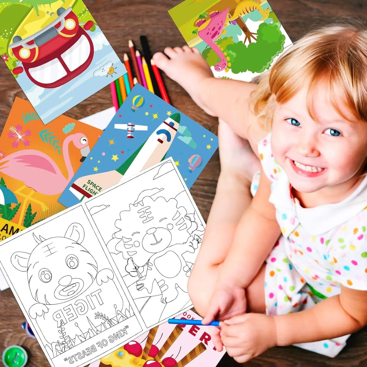 40 Pack Coloring Books for Kids Ages 2-4, 4-8, 8-12