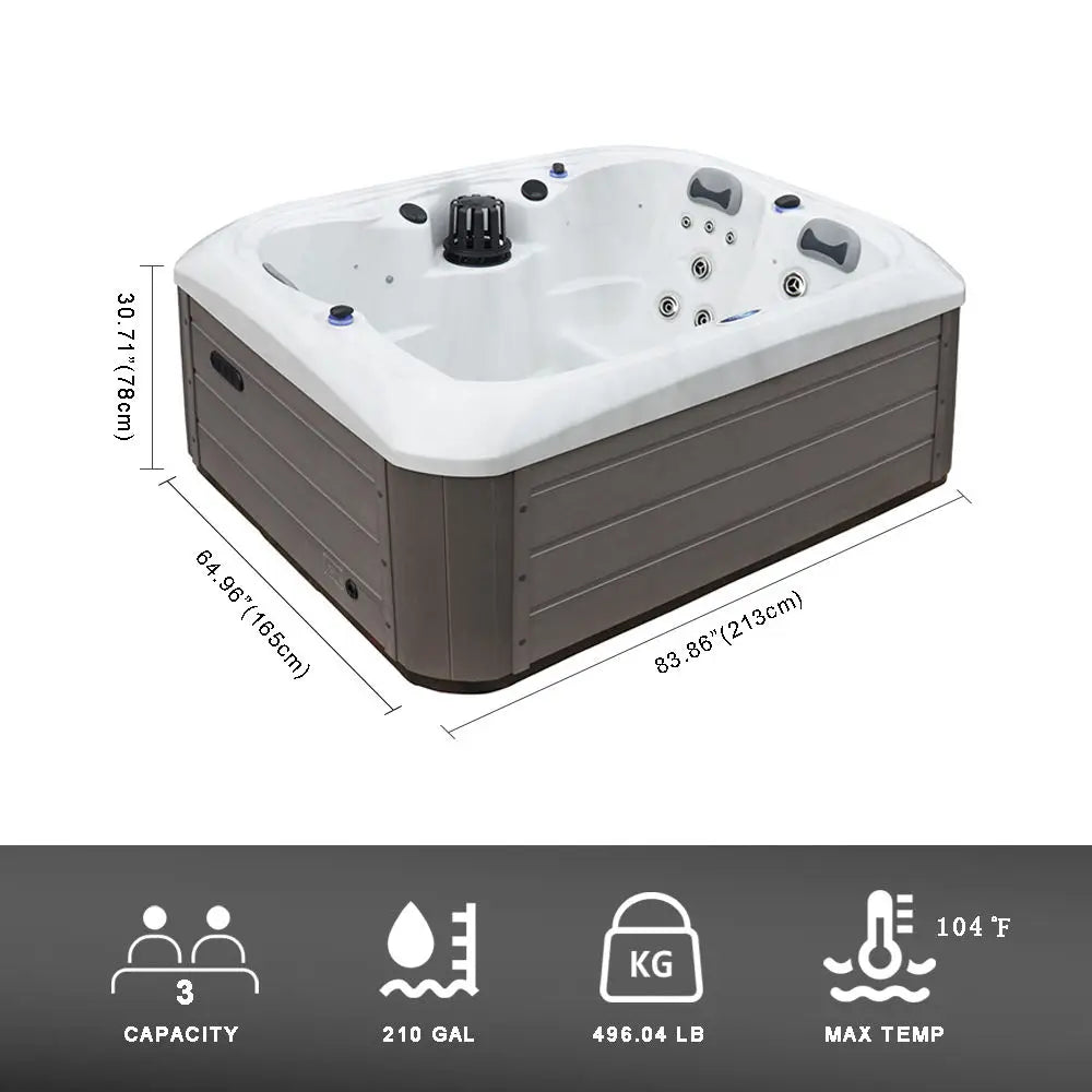 Hot Tub Whirlpool Hydrotherap 4 Person27 Jets LED Light