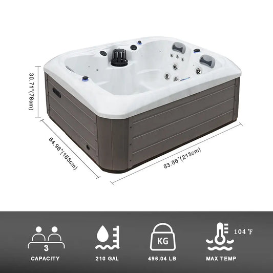 Hot Tub Whirlpool Hydrotherap 4 Person27 Jets LED Light
