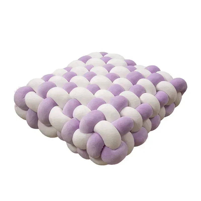 Knot Plush Cushion Square Stuffed Pillow