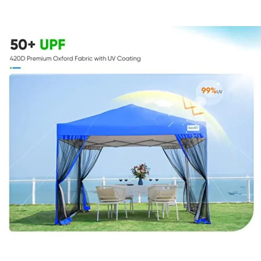 10'x10' Easy Pop up  Tent with Netting Sned Outdoor
