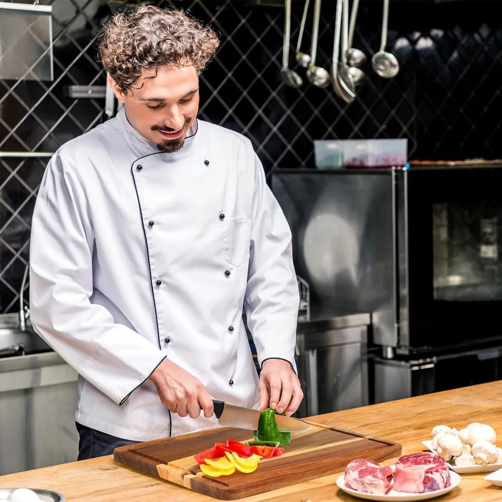 6 Pieces Acacia Wood Cutting Board 14 x 10 Reversible Charcuterie