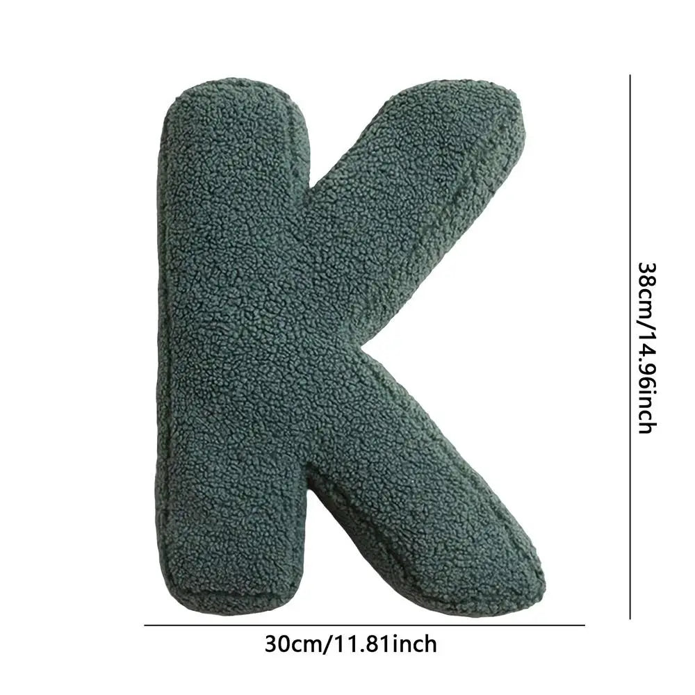 Soft Initial Throw Cushion Plush English Alphabet Pillow A to Z