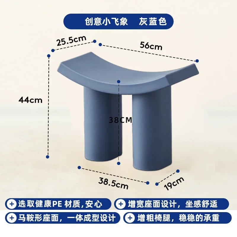 Plastic Nordic Stools  Pouf
