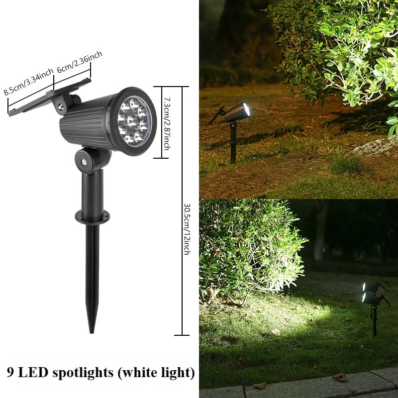 9 LED Solar Spot Light Outdoor Waterproof