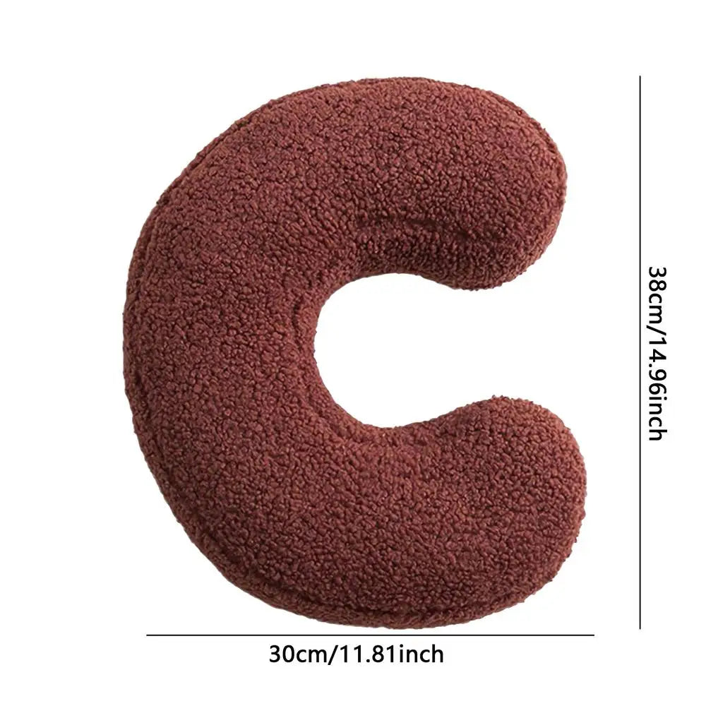 Soft Initial Throw Cushion Plush English Alphabet Pillow A to Z