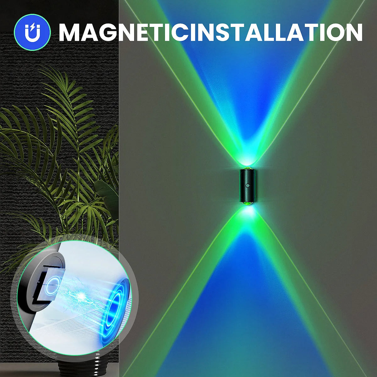 LED Motion Sensor Lights, 3 Modes, 8 Lighting Colors, USB