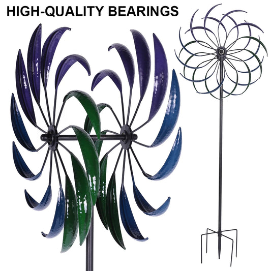 Windmill Double-Layer Wear-Resist Metal Wind Catcher