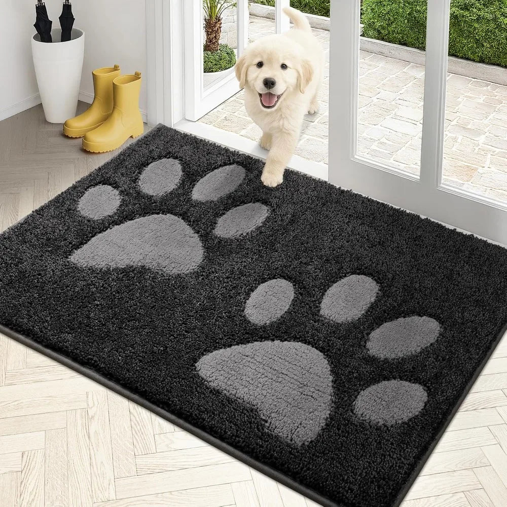 Dirt Trapping Door Mat 32 x 47, Non-Skid/Slip Machine Washable Microfiber