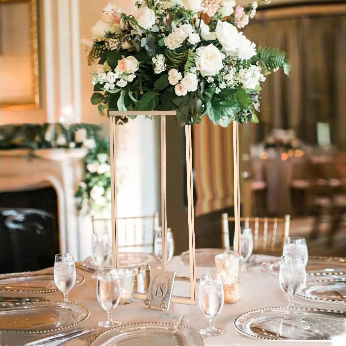 15.7inch Gold Wedding Table Centerpiece, 5PCS