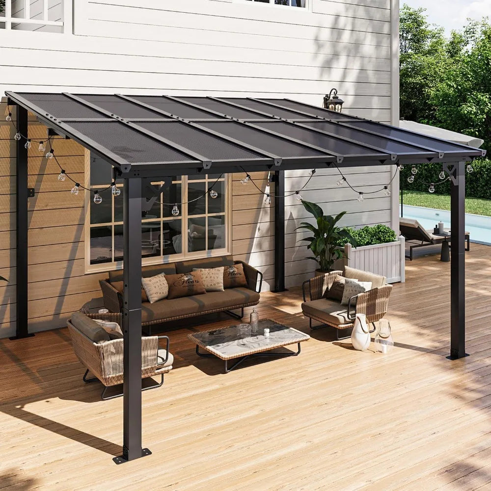 High quality-10' x 12' Gazebo w/ Sloped Roof,Wall-Mounted