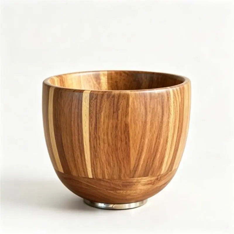 Wood Mixing Bowl 4.5& 5 QT Stand Mixers-Stainless Steel Locking Base