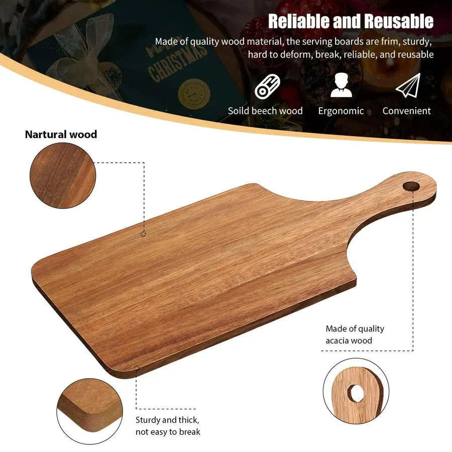 24 Pcs Cutting Board Bulk 11 x 5 Inch Wood Charcuterie Serving Boards