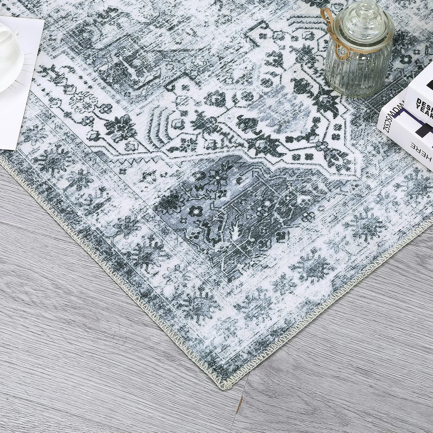 Washable Rug 8x10 Area Rugs Living Room Vintage Large Rug