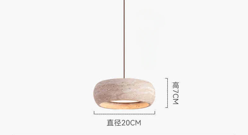 Led Pendant Lamp Stone Style Chandelier Long Wire